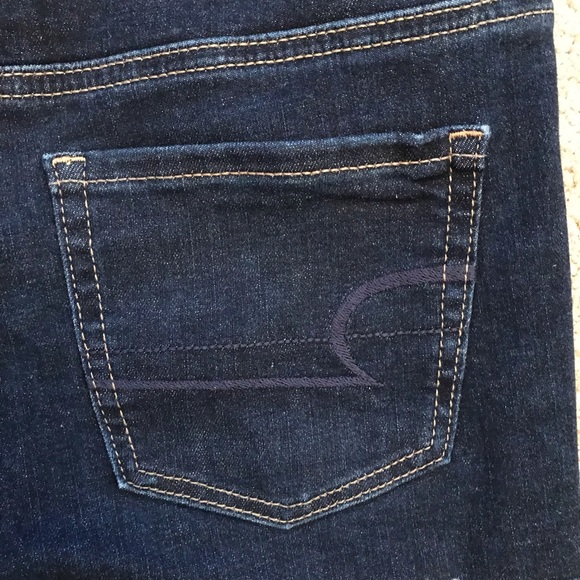 American Eagle Hi Rise Denim Shorts Cut Offs Altered Size 2 Next Level Stretch - Picture 13 of 16